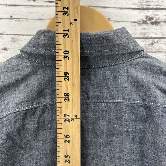 Banana Republic Heritage Collection Denim Chambray Grant Fit Shirt Men's Large - Picture 8 of 12